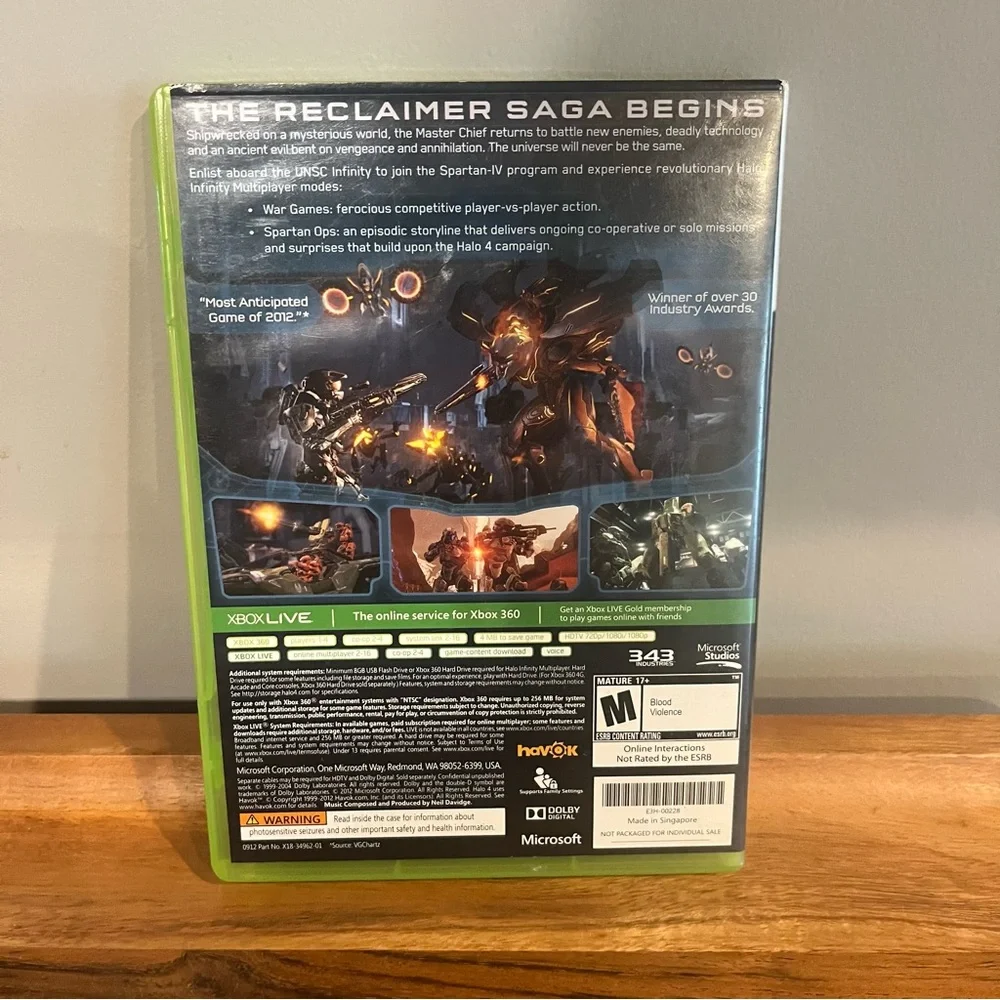 Halo 4 Microsoft Xbox 360 No Manual